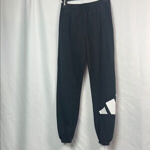 Adidas Black Sweatpants with Elastic Cuffs